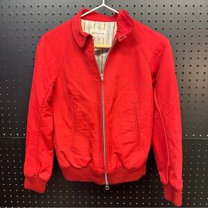 Tsumori Chisato Red Cotton Bomber Jacket Size 2 Japan TC13-FC166 Cropped Zip Up